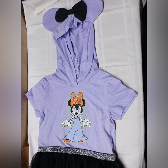Disney Minnie Mouse Halloween Hooded Tutu Dress / Size M 7-8 - Picture 2 of 11